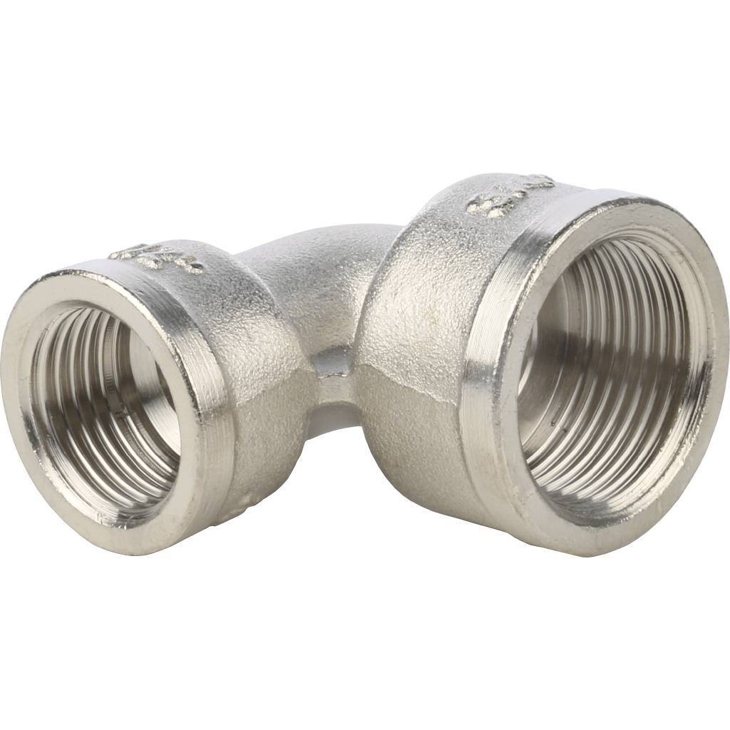 Угольник ВВ никелированный резьбовой 3/4" х 1/2" Stout