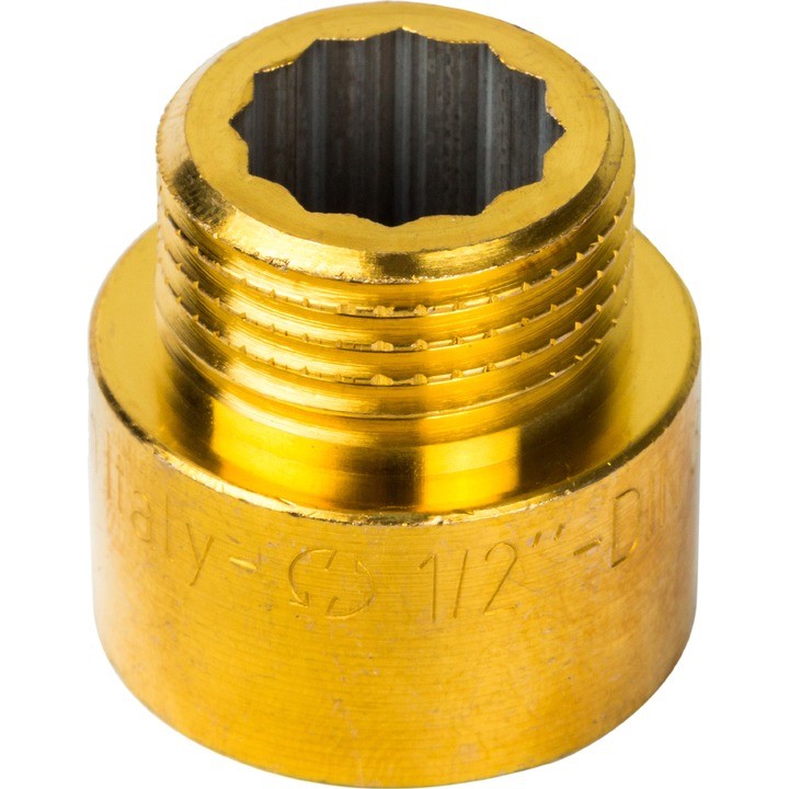 Удлинитель латунный резьбовой Stout - 1/2" длина 15 мм