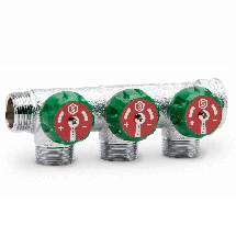 Коллектор для воды 3 выхода Stout 3/4"x1/2" плоское уплотнение арт.SMB-6849-341203