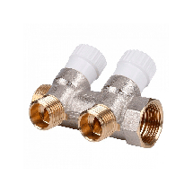 Коллектор для воды 2 выхода Stout 3/4"x1/2" плоское уплотнение арт.SMB 6852 341202