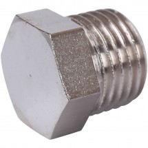 Заглушка НР никелированная резьбовая 1/8" Stout