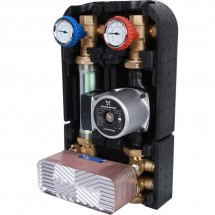 Насосная группа с теплообменником 34 пластины с насосом Grundfos 25-65 Stout SDG-0038-342502