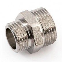 Ниппель никелированный резьбовой переходной 3/4" х 3/8" Stout