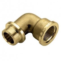 Угольник с упором НВ латунный резьбовой 3/8" Stout