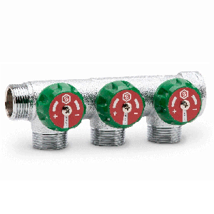 Коллектор для воды 3 выхода Stout 1"x3/4" евроконус арт.SMB-6850-013403