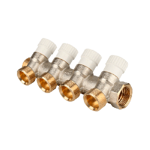 Коллектор для воды 4 выхода Stout 3/4"x3/4" Евроконус арт.SMB 6851 343404