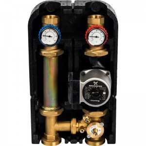 Насосная группа с 3-х ходовым приводным смесителем 1 1/4" с насосом Grundfos UPSO 32-65 DN 32, 39 kW[DT10°C] Stout