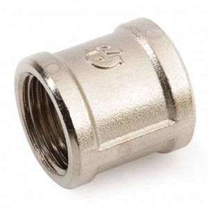 Муфта ВВ никелированная резьбовая 1/4" Stout